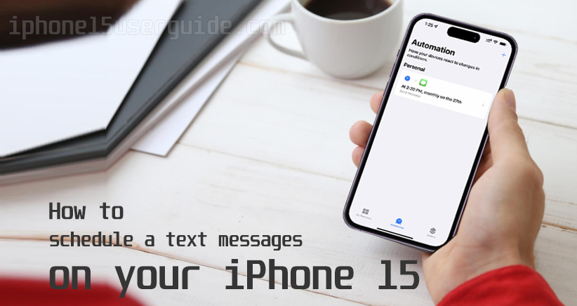schedule text messages on iphone 15