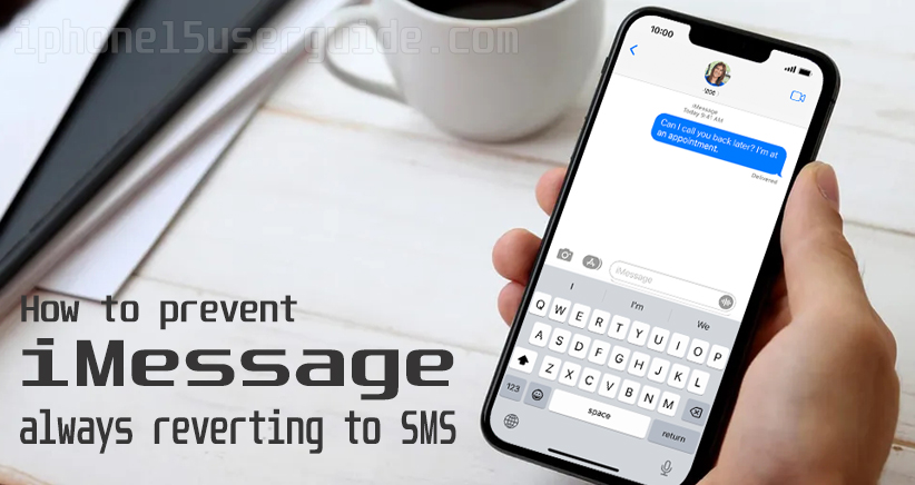 turn off imessages to sms on iphone 15